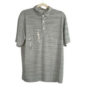 Walter Hagen Men’sClubhouse Striation Pique Polo Light Grey, Size M NWT